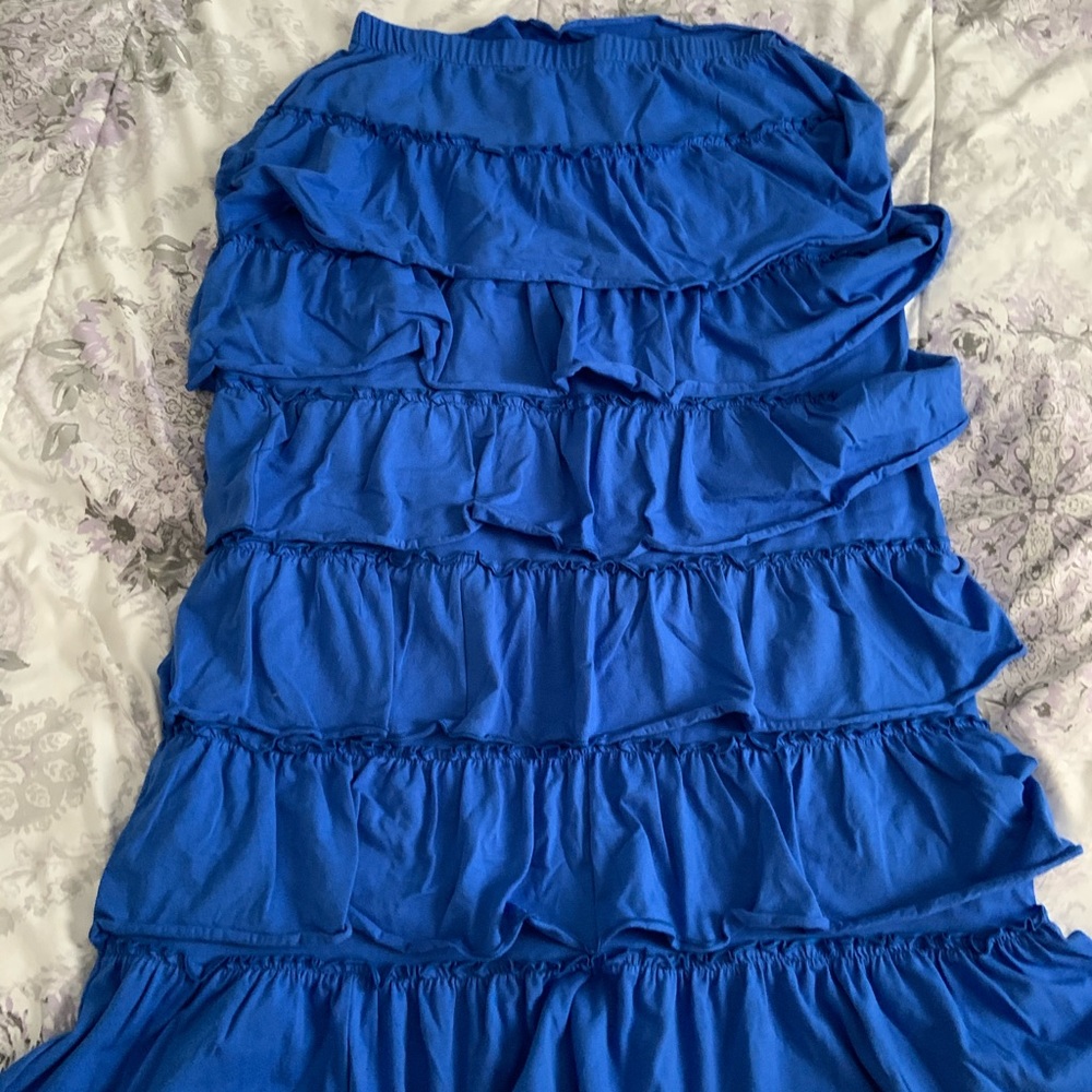 Royal Blue Ruffled Skirt